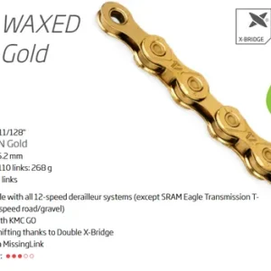 KMC X12, Gold, Waxed Chain